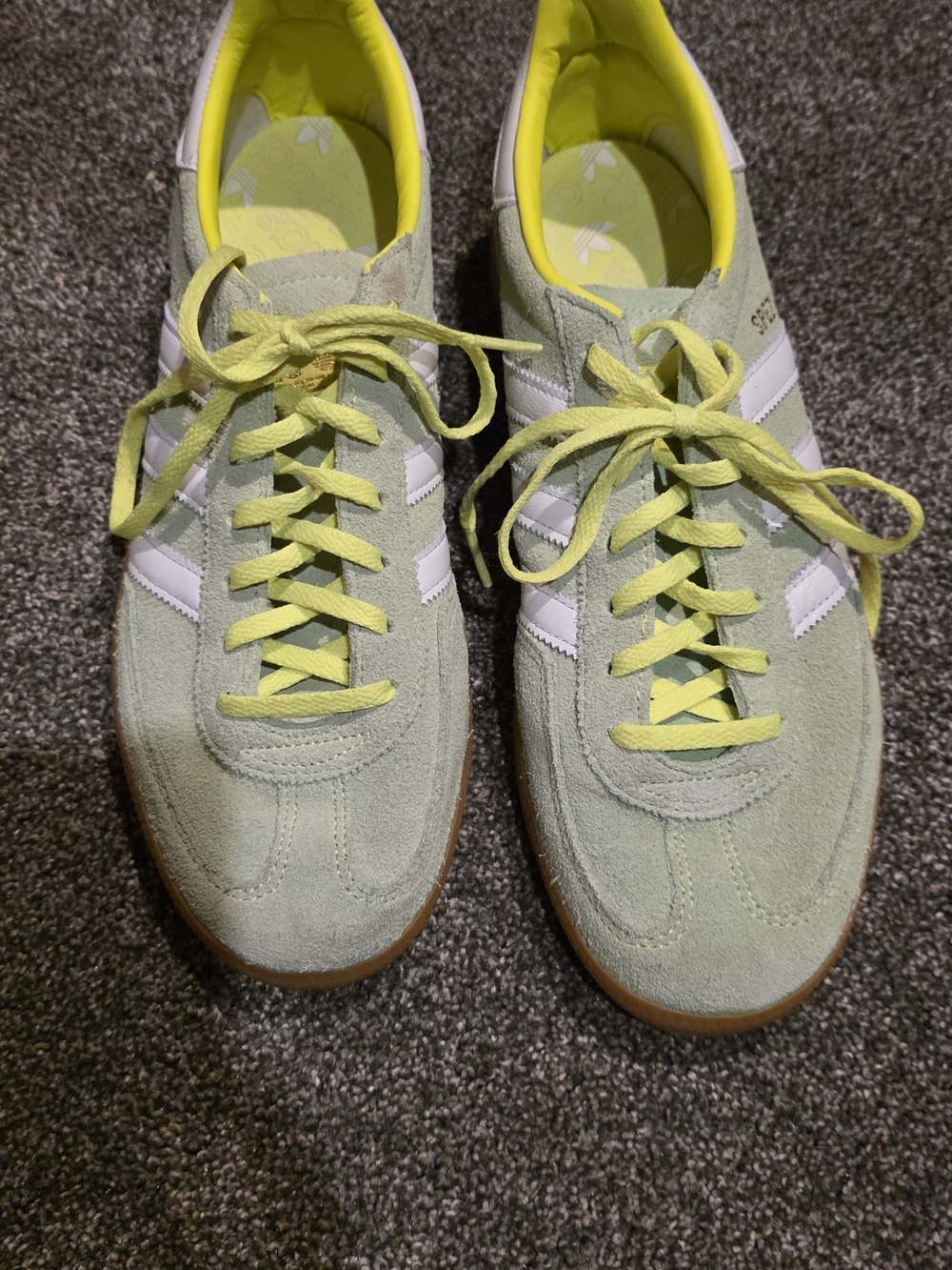 Adidas Handball Spezial Yellow Solar 38 2/3 Size Mens 10